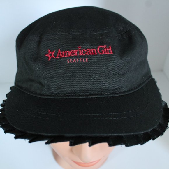 American Girl Seattle Girl's Black Strapback Cap W/Embroidered Logo One Size - Picture 2 of 7